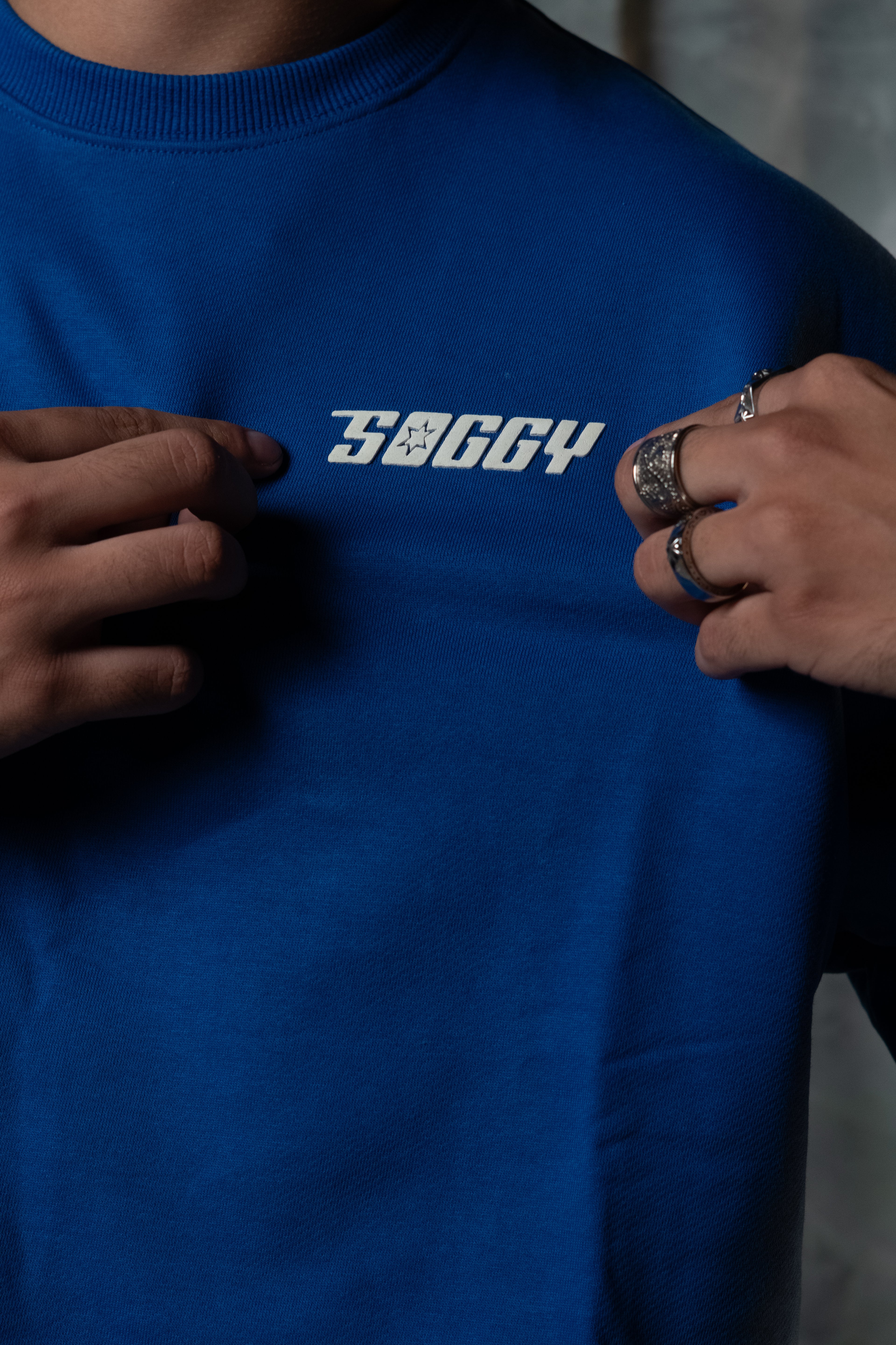 Blue street hustler crewneck