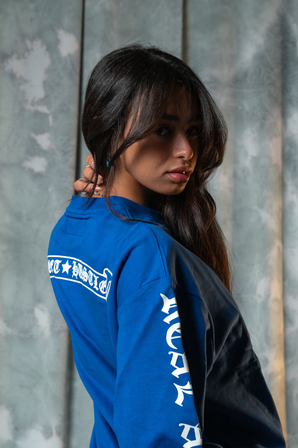 Blue street hustler crewneck