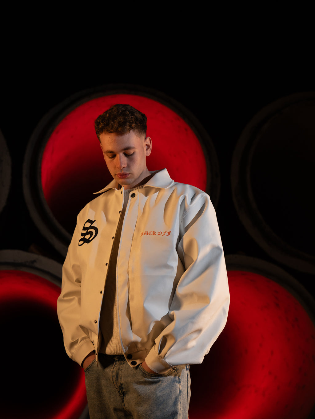 White hustla jacket