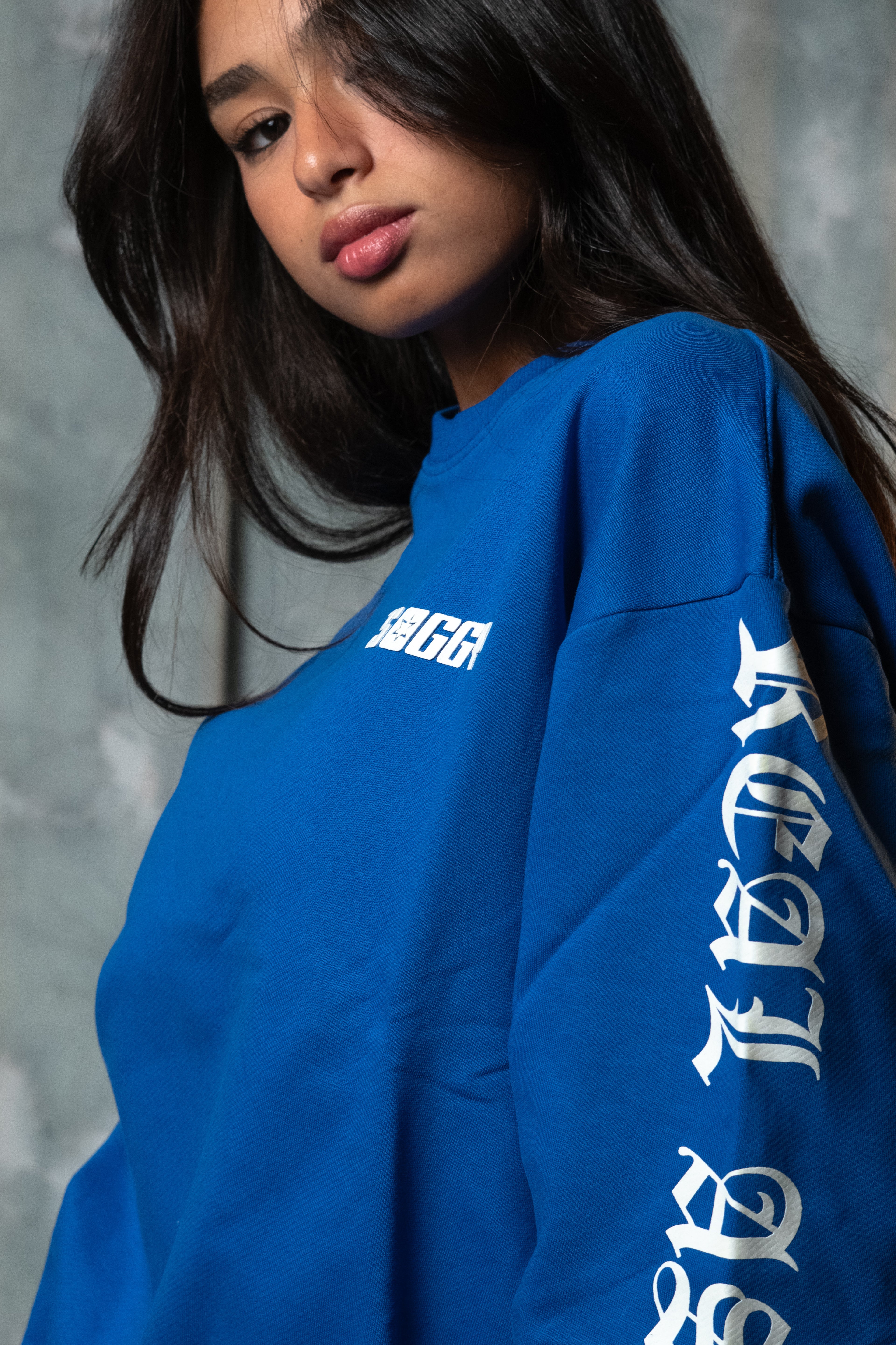 Blue street hustler crewneck