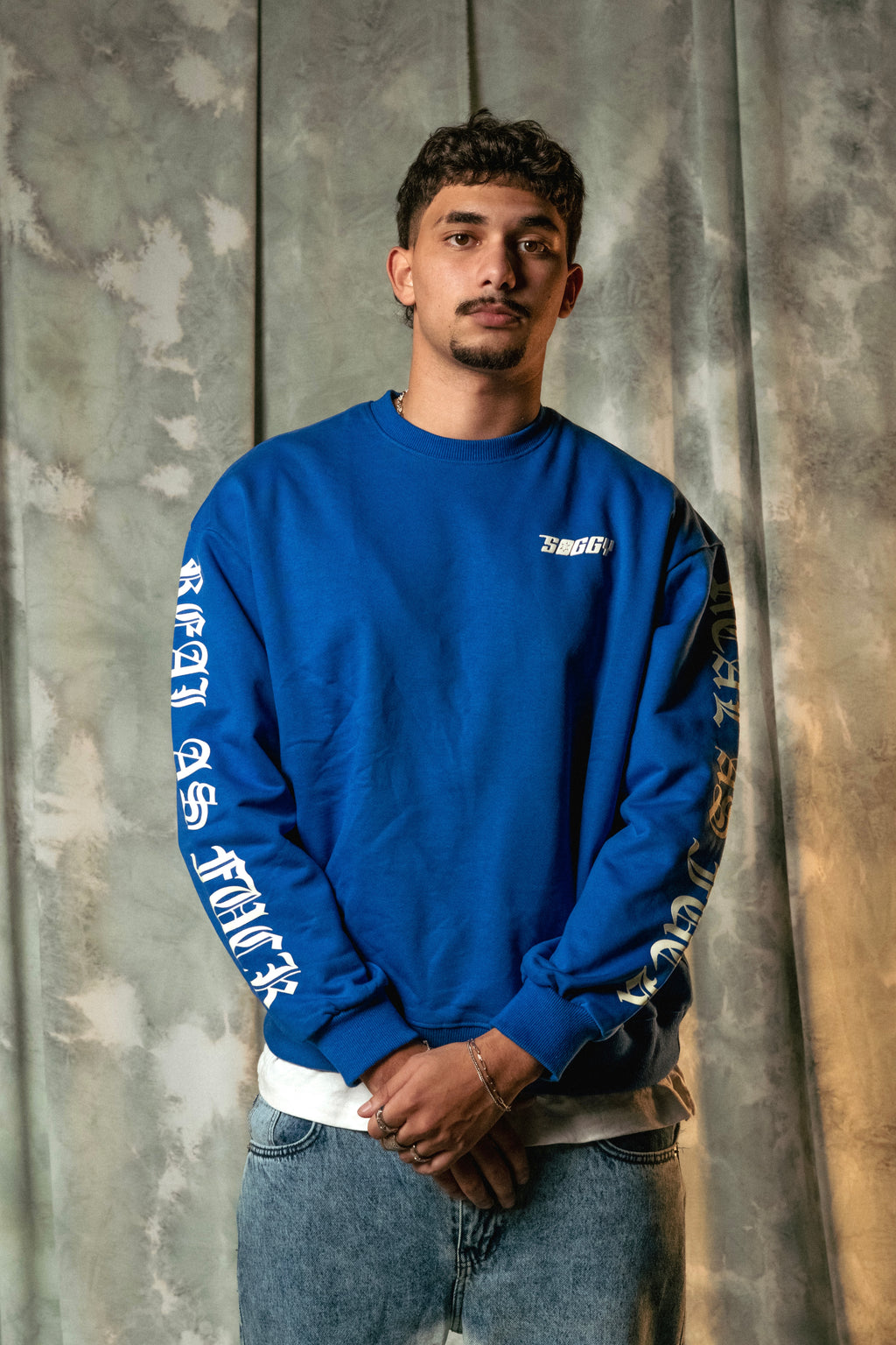 Blue street hustler crewneck