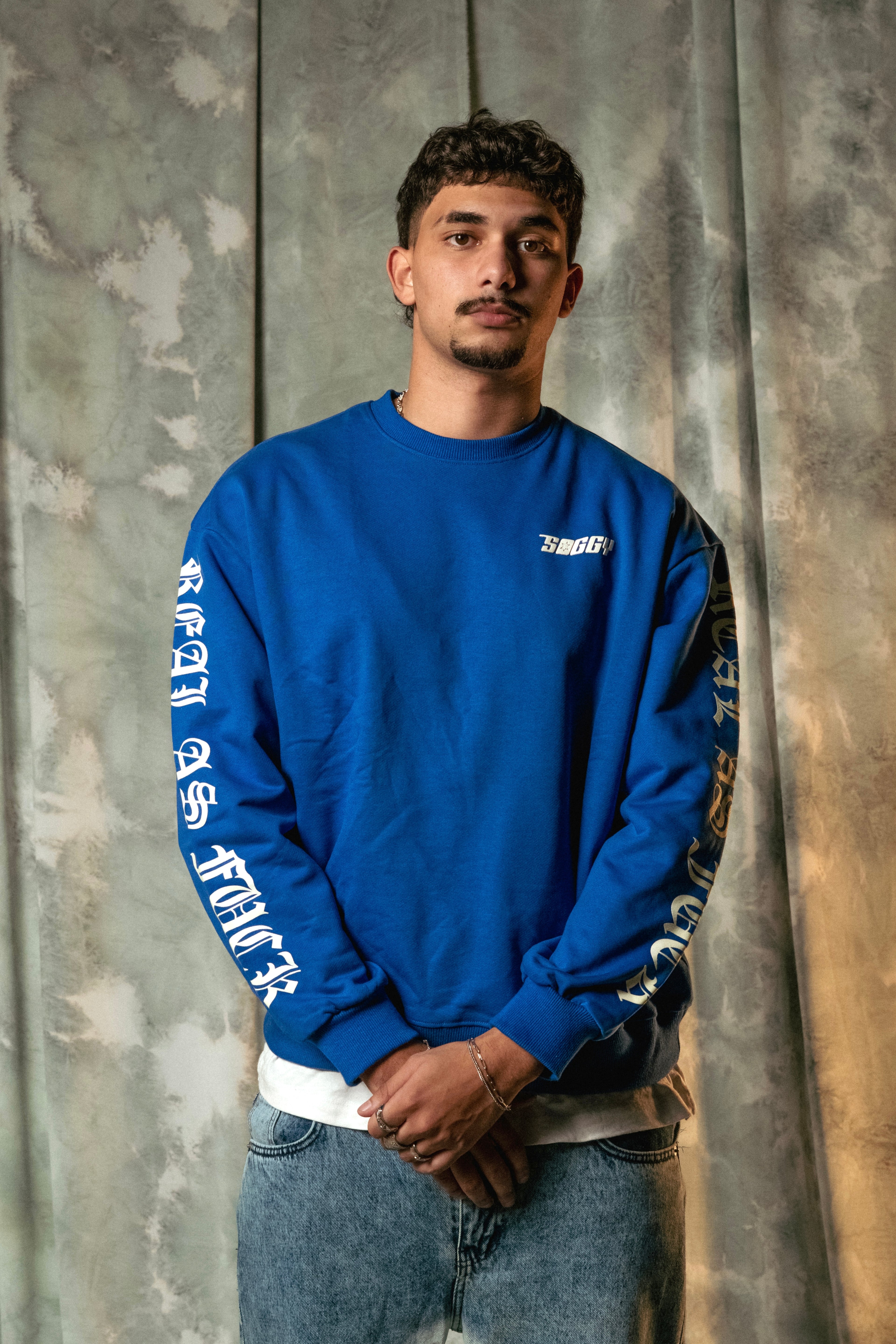 Blue street hustler crewneck