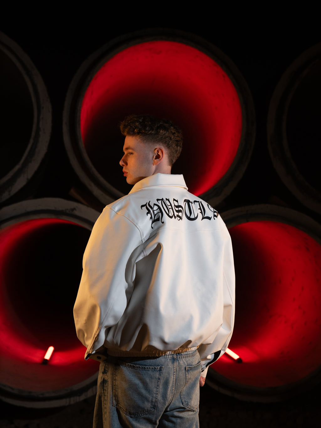 White hustla jacket