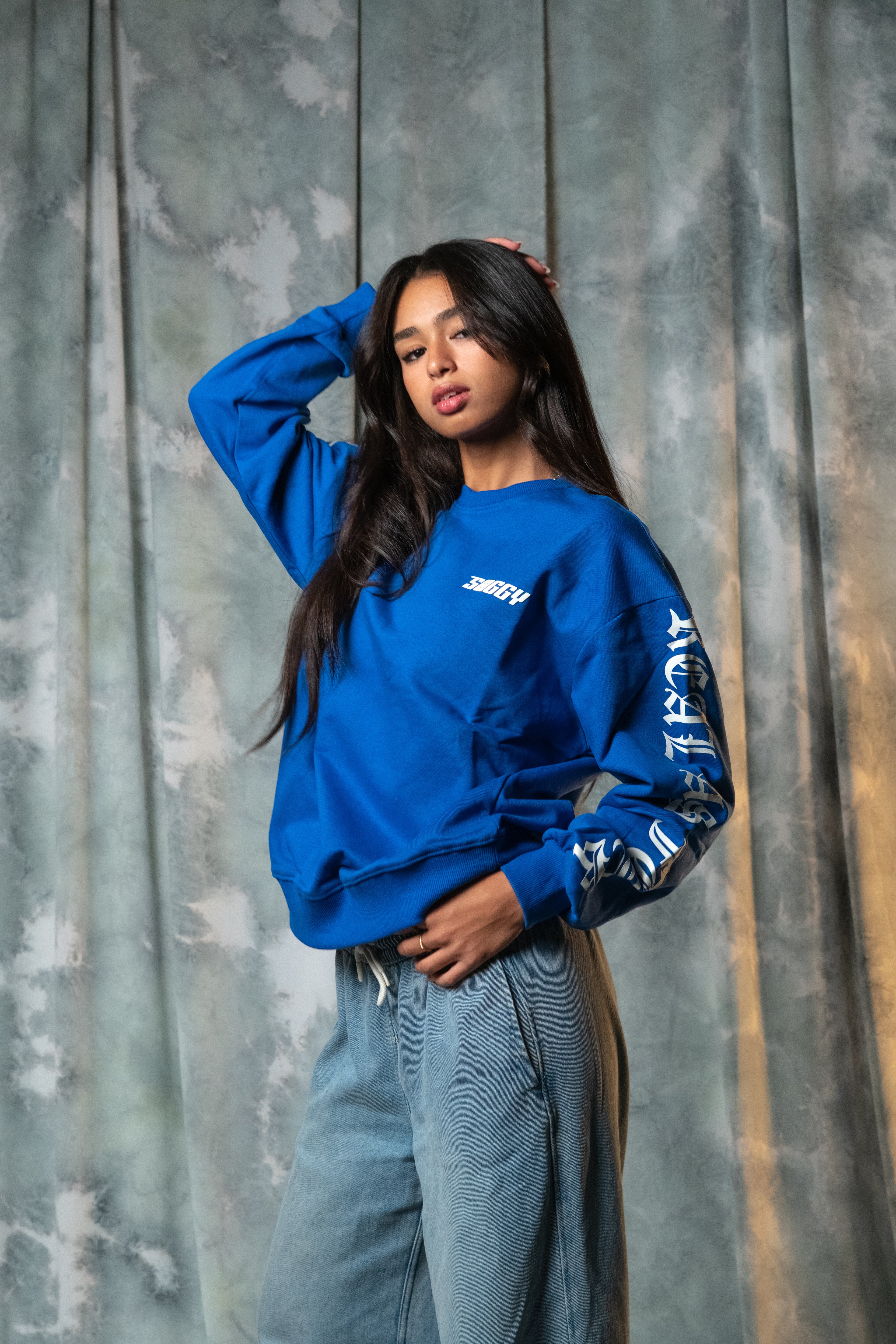Blue street hustler crewneck